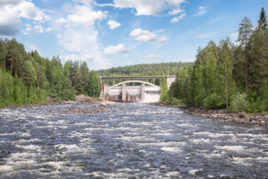 Hotell i Norrbotten med utsikt mot Piteå Älv och Kraftstationen i Sikfors